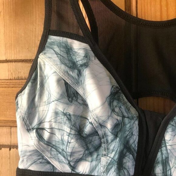 Human Performance‎ Engineering HPE Medium Sports Bra Activewear Black Watercolor - Picture 2 of 6